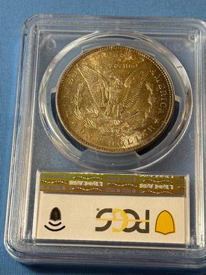 PCGS CERTIFIED 1889 MS64 TONED MORGAN SILVER DOLLAR AS PICTURED.