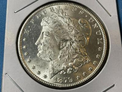 1879-S UNCIRCULATED CONDITION MORGAN SILVER DOLLAR (COIN #17).