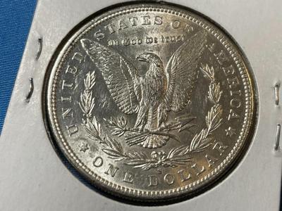 1880-S UNCIRCULATED CONDITION MORGAN SILVER DOLLAR (COIN #24).