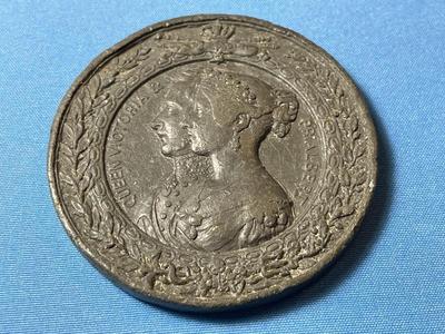 Queen Victoria and Prince Albert International Industrial Exhibition 1851 Medal 50mm in Size as Pictured.