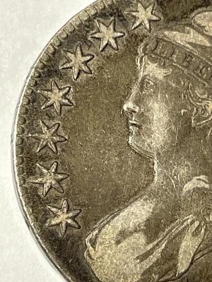 Double Profile 1823 Capped Bust Half Dollar as Pictured Preowned from an Estate.