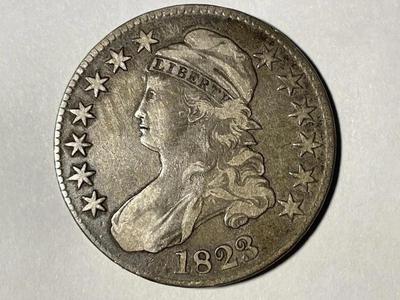 Double Profile 1823 Capped Bust Half Dollar as Pictured Preowned from an Estate.