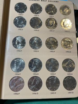 Complete Kennedy Half Dollar Set Uncirculated from 1964-2019 P & D Mintmarks in a Classic Dansco Album as Pictured. No Proof Coins.