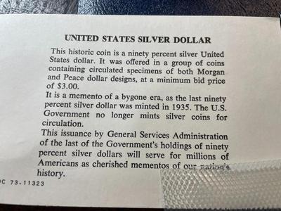 1922-P Peace Dollar GSA Soft Pack United States Uncirculated Silver Dollar Coin as Pictured.