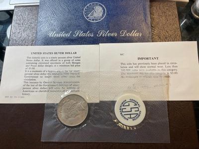 1922-P Peace Dollar GSA Soft Pack United States Uncirculated Silver Dollar Coin as Pictured.