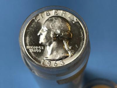 BU Roll of 40 1963-P Washington Silver Quarters -Choice BU Original Roll as Pictured. Satisfaction Guaranteed.