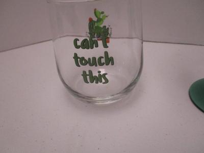 Libbey Green Cactus Stem Glasses 1- "Can't Touch This" Cactus Glass (K)