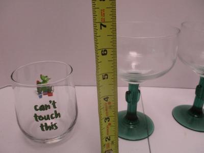 Libbey Green Cactus Stem Glasses 1- "Can't Touch This" Cactus Glass (K)