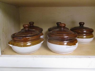 Vintage Gailstyn-sutton Stoneware & USA Pottery Green Dip Cups Votive Candle Holders (K)