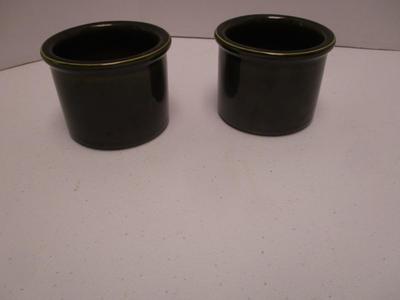Vintage Gailstyn-sutton Stoneware & USA Pottery Green Dip Cups Votive Candle Holders (K)