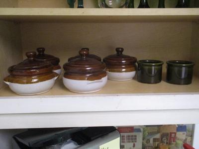 Vintage Gailstyn-sutton Stoneware & USA Pottery Green Dip Cups Votive Candle Holders (K)
