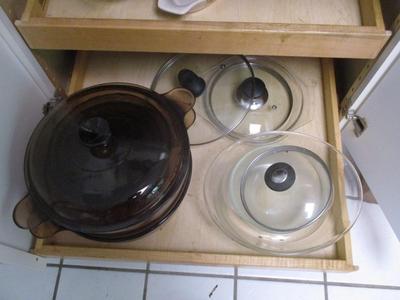 Vision Glass Pot Anchor Hocking Mixing Bowls Assortment Of Lids (K)