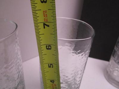 4 - Clear Dimpled Pinch Grip Glasses Tumbler High Ball (K)