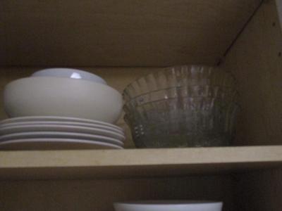 Several Shelves Of Chinaware & Plastic Plates (K)