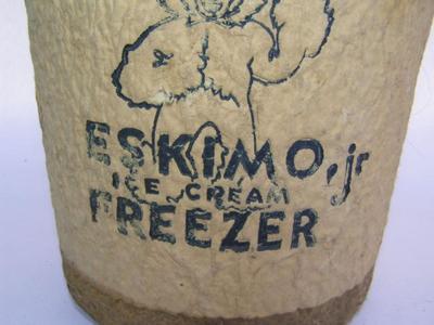 Vintage small ice cream churn