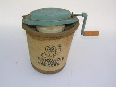 Vintage small ice cream churn