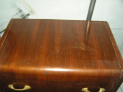 Vintage mid century Art Deco chest of drawers. Waterfall top.