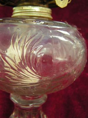 Beatiful antique: Kerosene lamp, likely from the late 1800s.
