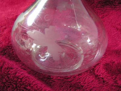 Brandy decanter with 6 snifters, decanter has lapped stopper and is etched