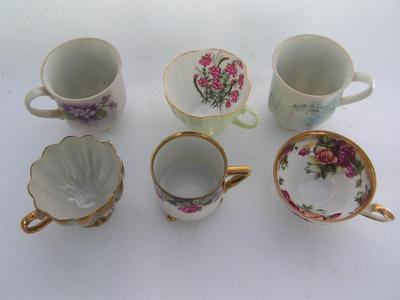 Lot of 6 assorted decorative cups