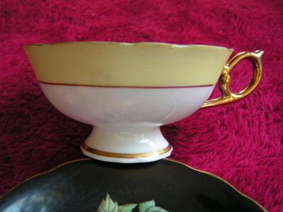 Vintage, Royal Sealy China (Japan) c.mid 20th century, footed teacup & saucer