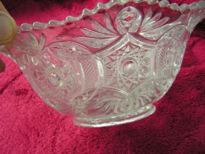Vintage Imperial Glass 343 Clear Crimped serving dish