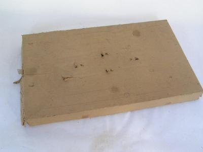 Wooden carving board with holding clamp in original box