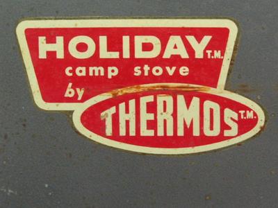 Thermos brand gasoline camp stove, “Holiday Camp Stove”. Rare find