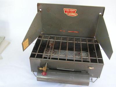 Thermos brand gasoline camp stove, “Holiday Camp Stove”. Rare find