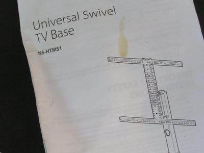 Universal swiveling flat screen TV Base. Instructions say it fits 32" to 65" TVs