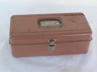 1st aid supplies in vintage Western Auto tackle box