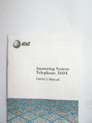 AT&T Remote Answering System A blast from the past