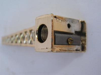 Tiny souvenir oil derrick pencil sharpener, about 2" tall