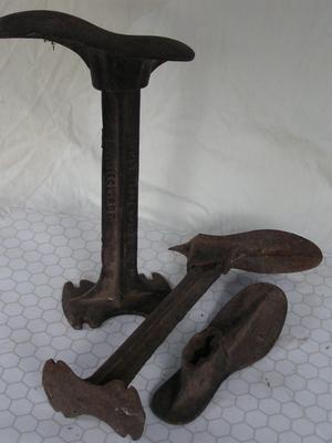 Cobbler’s tools. Shoe anvils, antiques