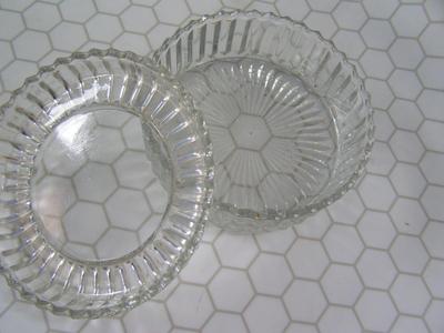Vintage ladies body powder/puff lidded bowl. OR covered candy bowl. About 5-1/2" dia