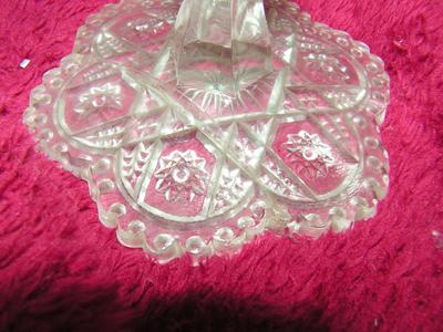 Vintage Imperial pressed glass vase, about 8-3/4" tall