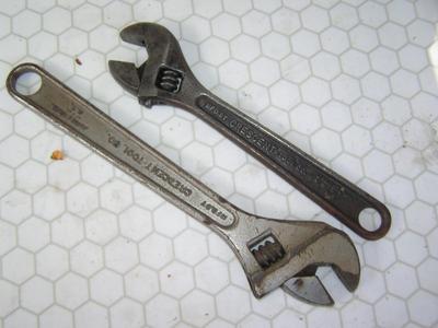 Lot of 2 Crescent brand adjustable wrenches