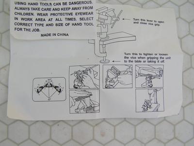 Multi angel vise. clamps to table or counter top,