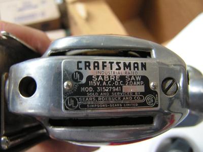 CRAFTSMAN Sabre (jig) saw. W/metal alloy body. Model# 315.27941.