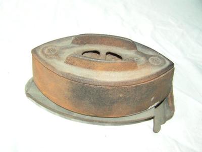 Antique sad iron w/stand, NO handle