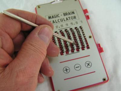 Curiosity! Replica of old school calculator, no batteries needed