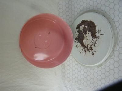 Vintage cake carrier, painted stamped steel,