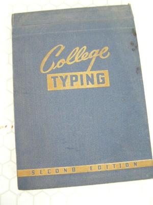 Vintage “College Typing, Second Edition” course study book, 1 of 2