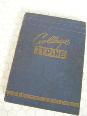 Vintage “College Typing, Second Edition” course study book, 2 of 2