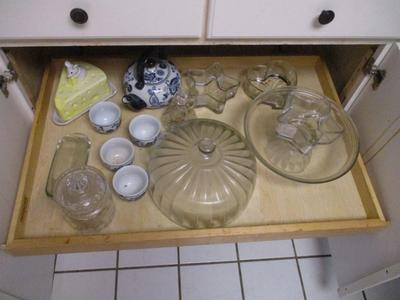 Cheese Dish Pier 1 Tea Set Calvin Klein Silhouette Exclusivite "Chamart" Limoges France (K)