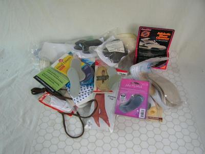 A whole bunch of stuff for your feet and shoes