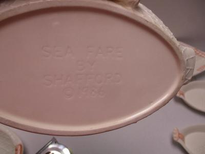 Vintage 1986 Stafford Sea Fare Shrimp Porcelain Serving Dishes (K)
