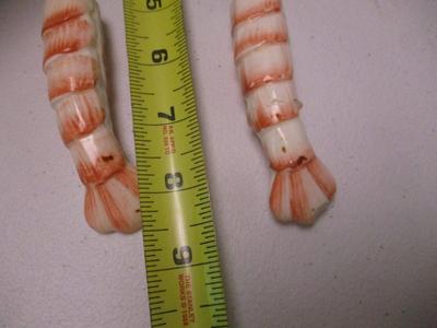 1986 Sea Fare Shrimp Porcelain Serving Dishes (K)