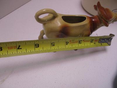 Animal Pottery & Ceramic Dishes Auntie Em Egg Plate Cow Creamer Folk Art Crock With Lid & Pig (K)