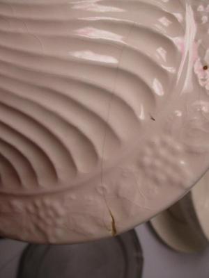 Mikasa Cake Plate Chip Bowl Soup Dish Stained Glass Plate (K)